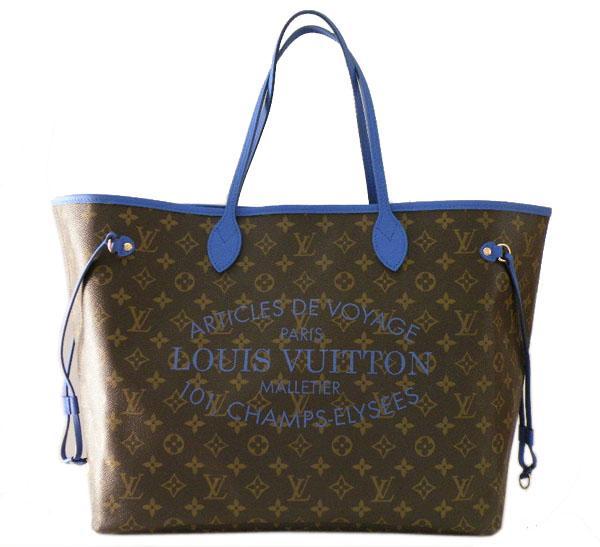 2013 Louis Vuitton Monogram Canvas Ikat Neverfull GM M40875 blue Bags