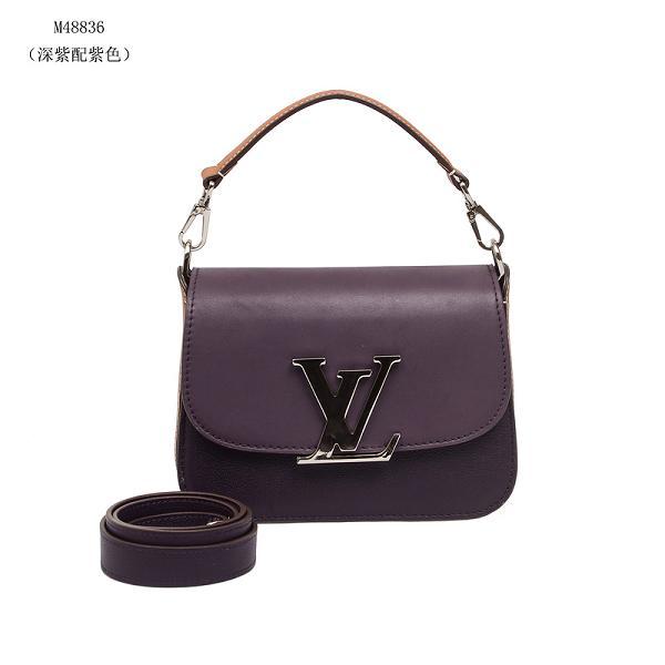2013 louis vuitton vivienne lv leathr bag m48836 purple coffee Bag