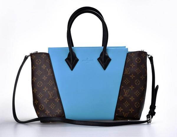2013 Louis Vuitton Monogram Canvas Tote W bag PM M40941 blue Bags