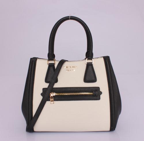 2013 Prada 7681 white black Bags