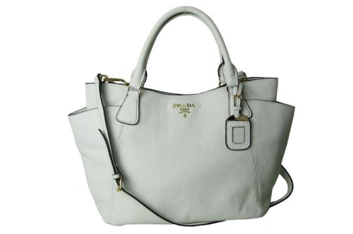 2013 Prada Vitello Daino Tote handbag PBR2435 white Bag