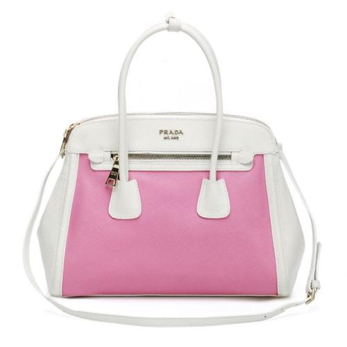 2013 Prada handbag 103363 white cherry pink Bag