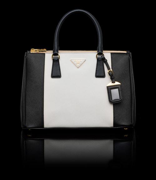 2013 Prada PBN1786 black white Bags