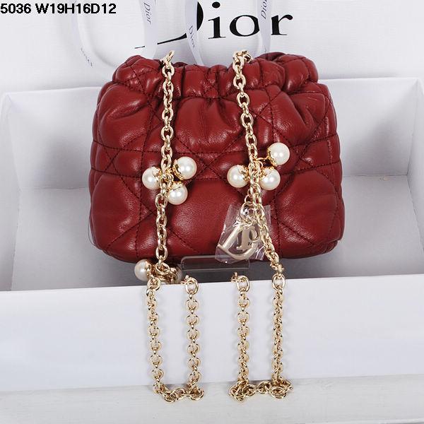 2014 Dior handbag 5036 jujube red Handbag