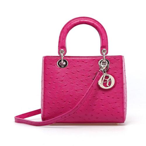 2014 Dior handbag ostrich skin D053 peach pink Handbag