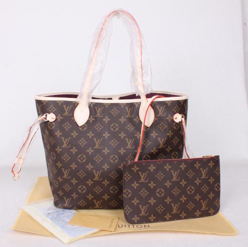 2014 louis vuitton monogram canvas bag neverfull pm m41001 fuchsia Handbag