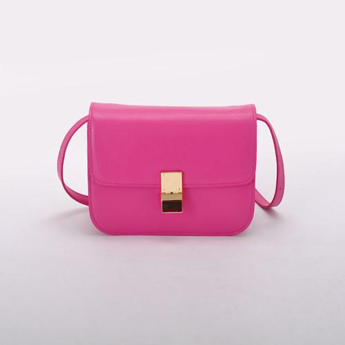 Celine Classic Large Box Flap Bag 80077 rose red Handbag