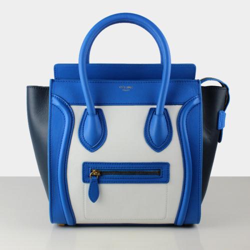 2013 Celine 88023 white ocean blue boln Bags