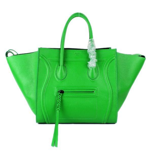 2012 Celine Luggage 88033 green Bag