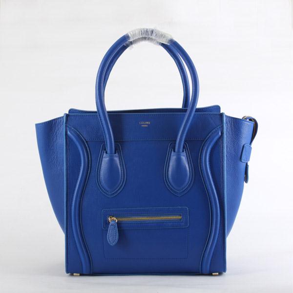 Celine boston smile tote handbag 98169 blue Handbags