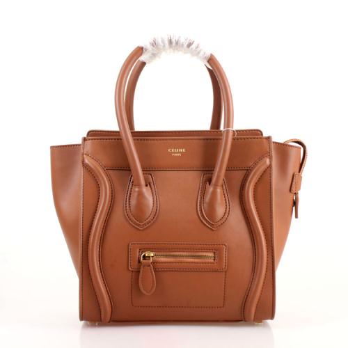 2013 Celine luggage tote boston handbag smooth calfskin 98167 soil yellow Bag