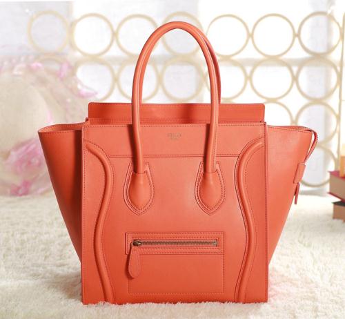 2013 Celine mirco luggage tote bag original leather 3307 orange Handbags
