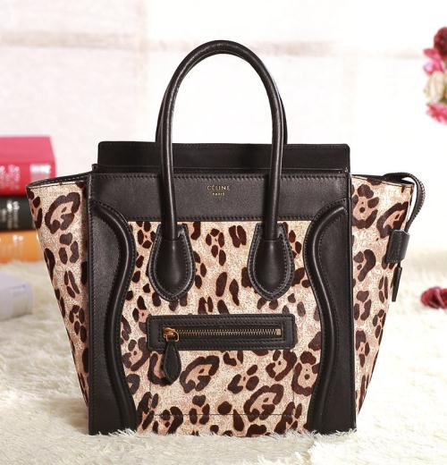 Celine mirco luggage tote 3307 spend leopard black Handbag Celine mirco luggage tote 3307 spend leopard black Handbag