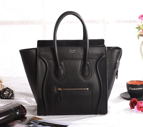 Celine mirco luggage tote original leather 3307 black Bag