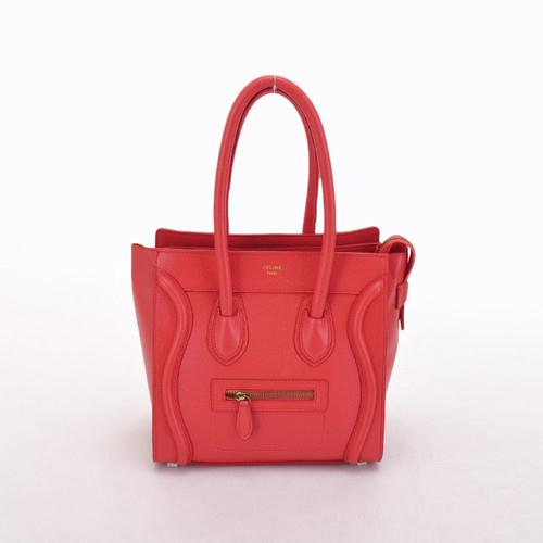 Celine Luggage Mini 26cm Boston Bag 98167 watermelon red Handbag