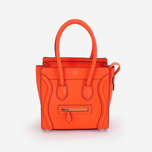 2012 Celine boston smile tote handbag orange 98167 Bag