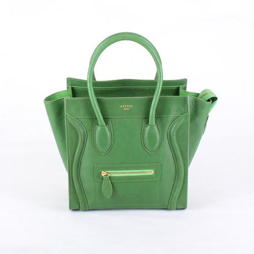 Celine Boston Smile Tote Handbags 98167 green Handbag