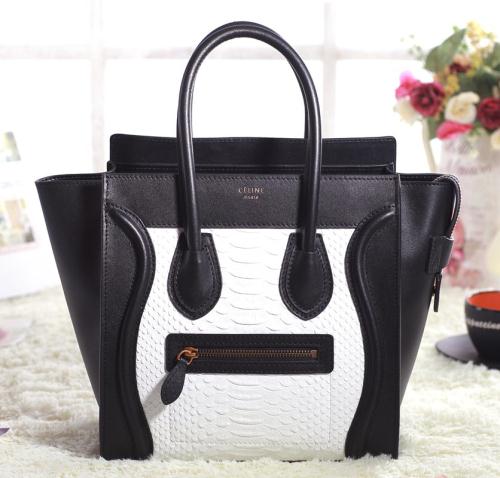 2013 Celine 3307 white snakeskin black original leather Bags