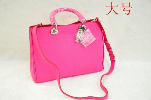 2013 Dior handbag 0901 rose red Bag