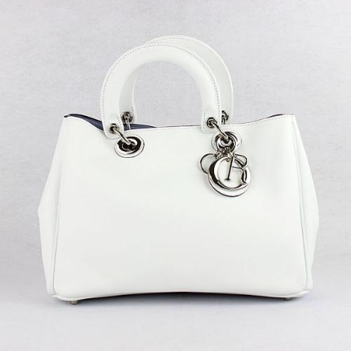 Christian Dior Diorissimo original leather tote bag 0902 white Bag