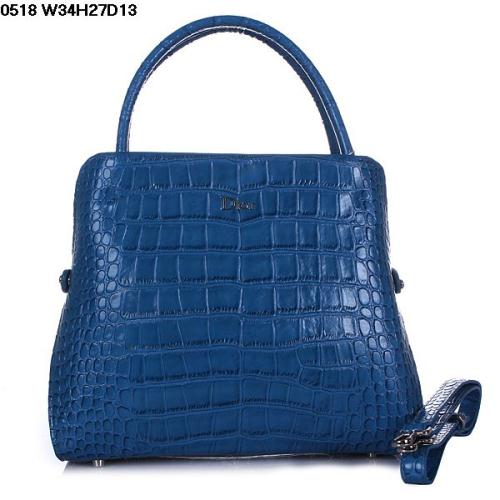 2013 Dior handbag crocodile 0518 blue Bag