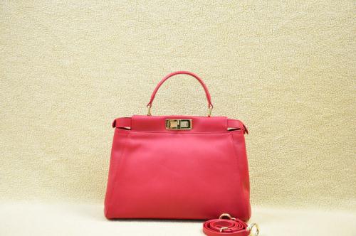 2014 Fendi original leather 2104 red Handbags