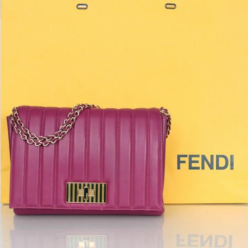 2013 Fendi original leather 205 purple Handbag