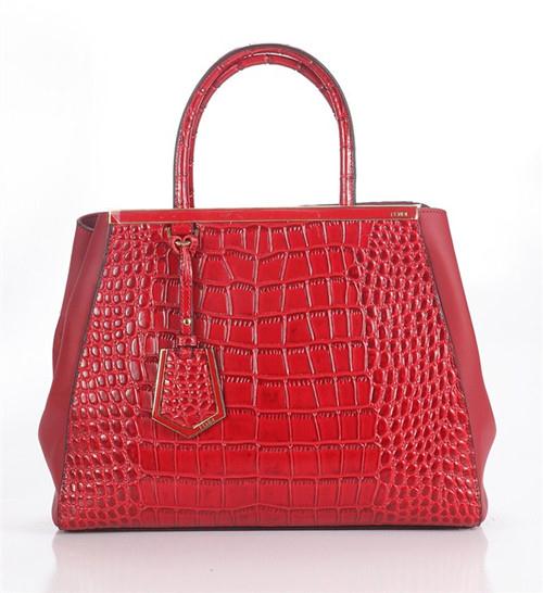 Fendi handbag Crocodile F001 red Handbag