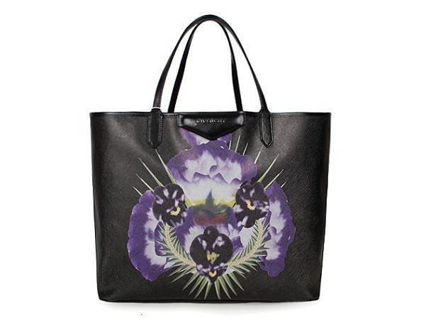 2013 Givenchy Antigona Shopping Bag Printed flower G015 black Bag