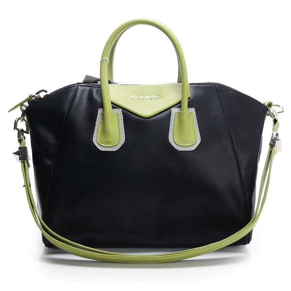 2012 New Givenchy Antigona Patent leather Satchel 9981 black green Bag 2012 New Givenchy Antigona Patent leather Satchel 9981 black green Bag