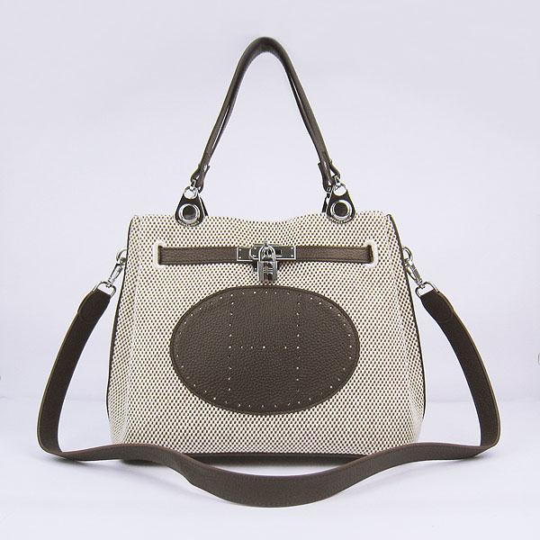2012 Hermes new 60668 Dark brown Silver Handbags