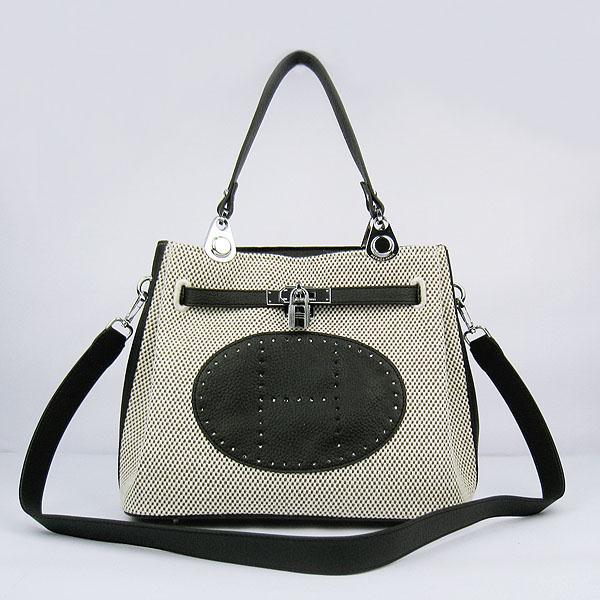 2012 Hermes new 60668 Black Silver Bag