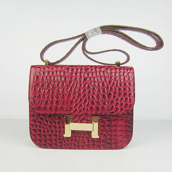 2011 Hermes new H017 Gold Red Bag