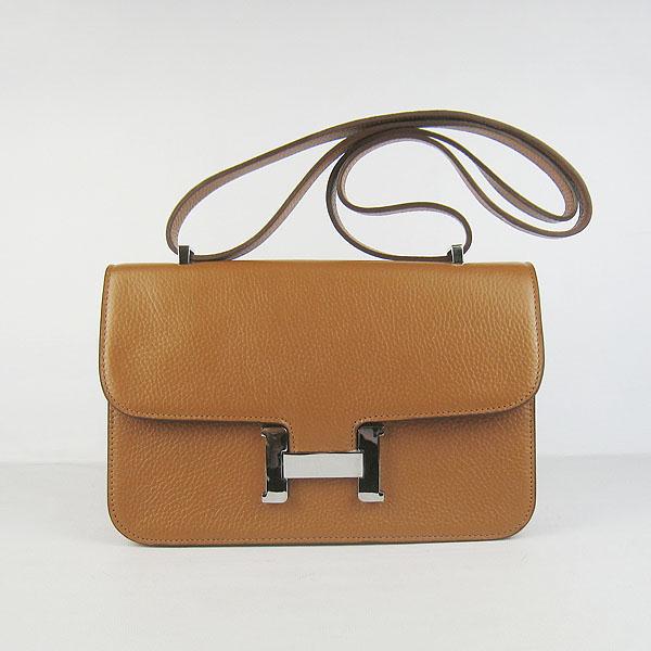 Hermes Oxhide Leather Message Bag Light brown H020 Bags
