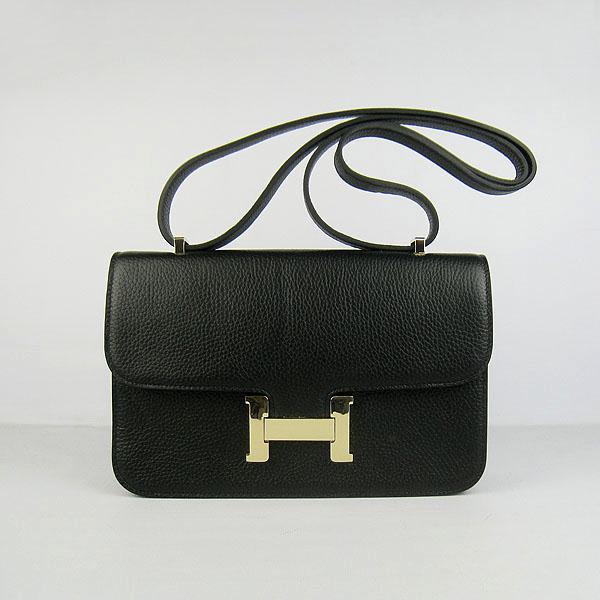 Hermes Oxhide Leather Message Bag black H020 Bag