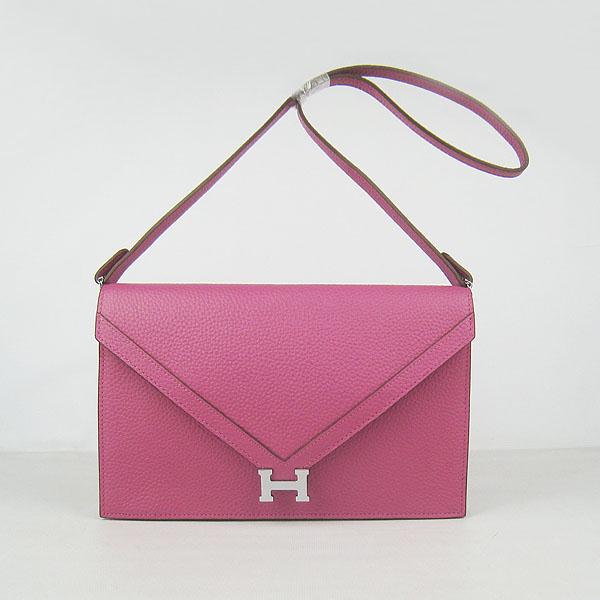 Hermes Togo Leather Message Bag Peach With Silver Hardware H021 Handbags