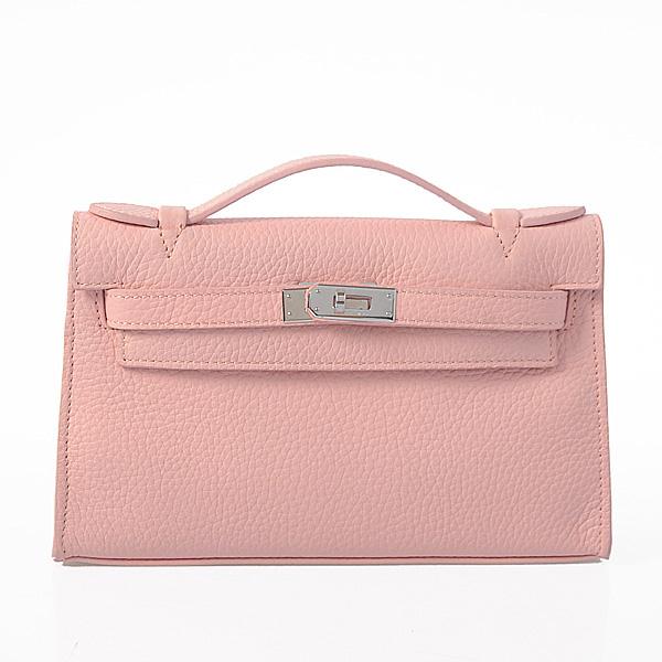 Hermes Kelly 22 CM France Leather Handbag K22 pink Handbag