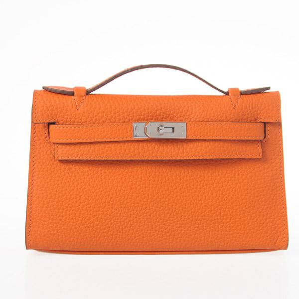 Hermes Kelly 22 CM France Leather Handbag K22 orange Handbag