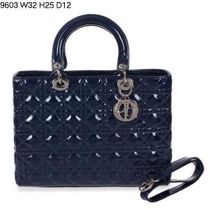 2013 Dior handbag patent leather silver buckle 9603 boln Bag