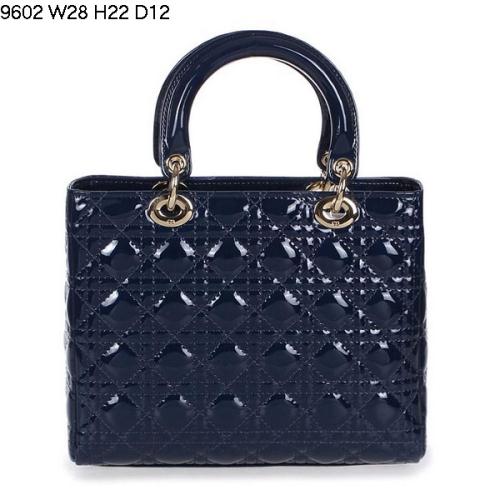 2013 Dior handbag patent leather gold buckle 9602 boln Bags