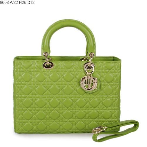 2013 Dior handbag sheep skin 9603 green Handbags