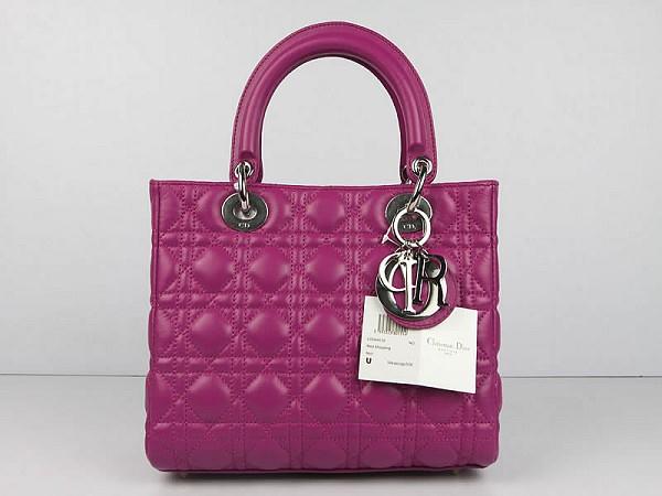 Lady Dior Medium Suede Top Handle Bag Peach 9398 Bags