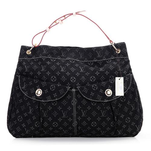 Louis Vuitton M40493 Monogram Denim Daily GM Gris Bleu Handbag