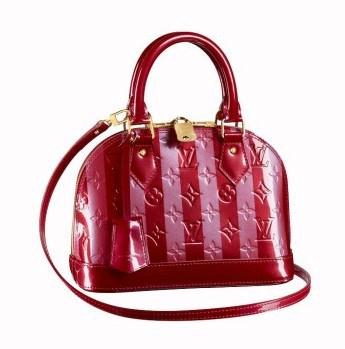 Louis Vuitton Monogram Vernis Rayures Alma BB M91700 red Bags