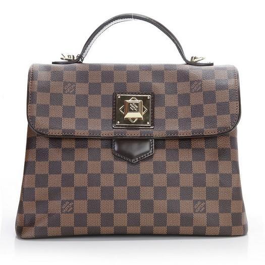 2012 Louis Vuitton Damier Canvas Bergamo Bag GM N41169 Brown Handbag