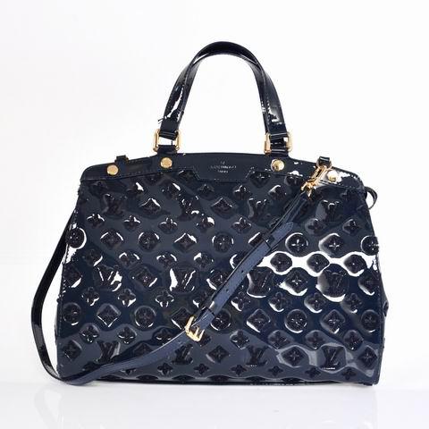 2012 Louis Vuitton monogram vernis handbag M91616 Dark blue Bags