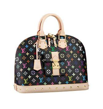 Louis Vuitton Monogram Multicolore Alma MM M40442 black Handbag