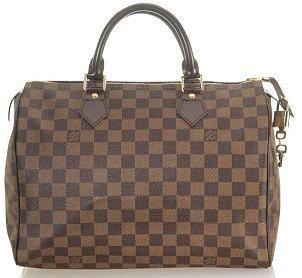 Louis Vuitton Damier Canvas Speedy 30 Ebony 41531 Handbag