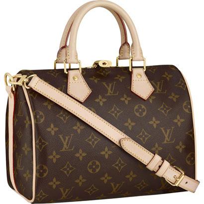 Louis Vuitton M40390 Monogram Canvas Speedy 25 with Shoulder Strap Bags