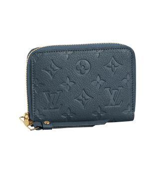 Louis Vuitton Monogram Empreinte Secret Compact Wallet M93433 blue Bags